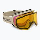 Maschera da sci donna Giro Moxie stone stacked/amber pink/yellow