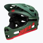 Casco da bici Bell Full Face Super 3R MIPS verde scuro opaco/infrarossi