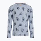 Felpa termica bambini Icebreaker Merino 200 Oasis Crewe Bear Tour Zinc Blue/Aop