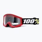Occhiali da ciclismo per bambini 100% Strata Mini groom rosso/chiaro