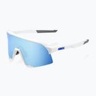 Occhiali da sole 100% S3 bianco opaco/azzurro specchiato multistrato