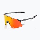 100% Occhiali da sole Hypercraft nero cromo/rosso iprico a specchio
