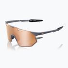 100% Hypercraft SQ occhiali da sole in grigio tattile morbido/rame specchiato