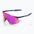 Occhiali da sole 100% Hypercraft XS satin storm metallic/purple mirror
