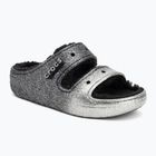 Crocs Classic Cozzzy Glitter Sandal nero/argento infradito