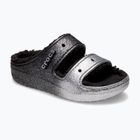 Crocs Classic Cozzzy Glitter Sandal nero/argento infradito