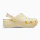Infradito Crocs Classic Platform Clog crema di burro da donna