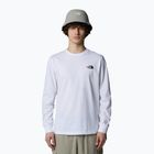 Maglietta a maniche lunghe The North Face Box Nse da uomo, bianco tnf