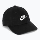 Cappellino con visiera Nike Club Unstructured Futura Wash Black/White