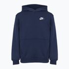 Felpa da bambino Nike Sportswear Club Fleece mezzanotte marina/bianco