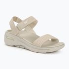 SKECHERS Go Walk Arch Fit Sandal Donna beige lucido