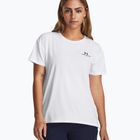 Maglietta da allenamento Under Armour Rush Energy 2.0 donna, bianco/nero