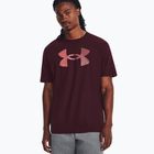 Maglietta Under Armour Big Logo Fill da uomo, marrone scuro/viola scuro/rossovenere