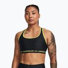 Reggiseno fitness Under Armour Crossback Mid nero/giallo lime