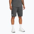 Under Armour Rival Terry pantaloncini da allenamento da uomo castlerock light heather/onyx white