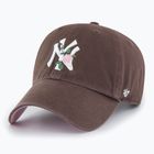 47 Marca New York Yankees Cappello Thorn CLEAN UP marrone