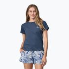 T-shirt trekking donna Patagonia P-6 Logo Responsabili-Tee blu utility