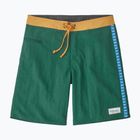 Pantaloncini da bagno Patagonia Wavefarer da uomo verde conifera