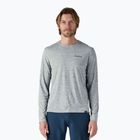 Longsleeve Uomo Patagonia Cap Cool Daily Graphic Shirt-Waters boardshort logo abalone blue/grigio piuma