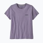 Maglietta Patagonia P-6 Logo Responsabili-Tee donna in cemento viola
