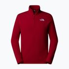 Felpa da uomo The North Face 100 Glacier 1/4 Zip rosso granata