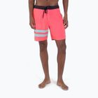 Pantaloncini da bagno Hurley Phantom Block Party 18" da uomo, rosa neon