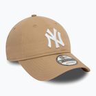 Cappello da baseball New Era League Essential 9Twenty New York Yankees beige chiaro
