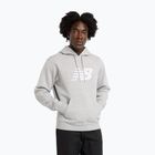 Felpa con cappuccio New Balance Core Brushed da uomo, grigio atletico
