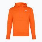 Felpa con cappuccio Nike Sportswear Club Fleece Uomo arancione di sicurezza/arancione di sicurezza/bianco