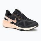 Nike Structure 25 donne scarpe da corsa nero / tinta cremisi / antracite / bronzo rosso metallizzato