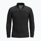 Smartwool Intraknit Thermal Merino Base Layer Uomo 1/4 Zip nero/bianco felpa termica