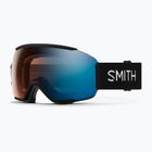 Smith Sequence OTG nero/cromapop pro fotocromatico blu specchiato occhiali da sci