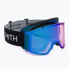 Maschera da sci Smith Squad XL black/chromapop everyday blue mirror/storm blue sensor mirror