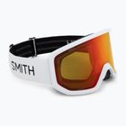 Maschera da sci Smith Transfer white/red sol-x mirror