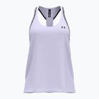 Canotta Under Armour Knockout da donna per l'allenamento, viola/bianco