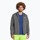 Giacca da corsa Under Armour Storm Run da uomo con cappuccio, color castlerock/verde morfina/riflettente