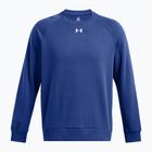 Felpa Under Armour Rival Fleece Crew tech blu/bianco da uomo