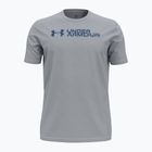 Maglietta da allenamento Under Armour Sliced Wordmark 60/40S mod gray/tech blue da uomo