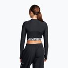 Top da allenamento Under Armour Heat Gear Rib 1/4 Zip donna nero/nero/bianco