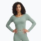 Under Armour Train Seamless donna a maniche lunghe da allenamento verde silice/bianco