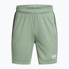 Pantaloncini da calcio Under Armour Challenger Knit verde silice / castlerock / bianco da bambino