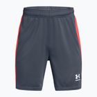 Pantaloncini da calcio Under Armour da bambino Challenger Knit downpour grigio / fuoco / bianco