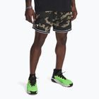 Pantaloncini da uomo Under Armour Project Rock Mesh verde barocco / bianco