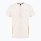 Maglietta da corsa Under Armour Trail Run Zip da uomo in pietra/oro nobile/riflettente