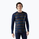 Maglia termica da uomo Smartwool Merino 250 Baselayer Crew Boxed deep navy geo peaks