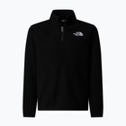 Felpa in pile per bambini The North Face Teen Glacier 1/4 Zip nera