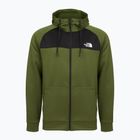 Felpa da uomo The North Face Reaxion Fleece Full Zip Hoodie verde bosco/nero