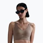 Reggiseno sportivo Nike Alate Medium Support Longline mink brown/white