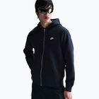 Felpa con cappuccio Nike Club Full Zip Uomo ossidiana/ossidiana/bianca