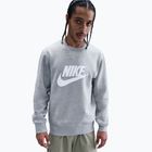 Felpa uomo Nike Sportswear Club Graphic Fleece Crew dark grey heather/white
